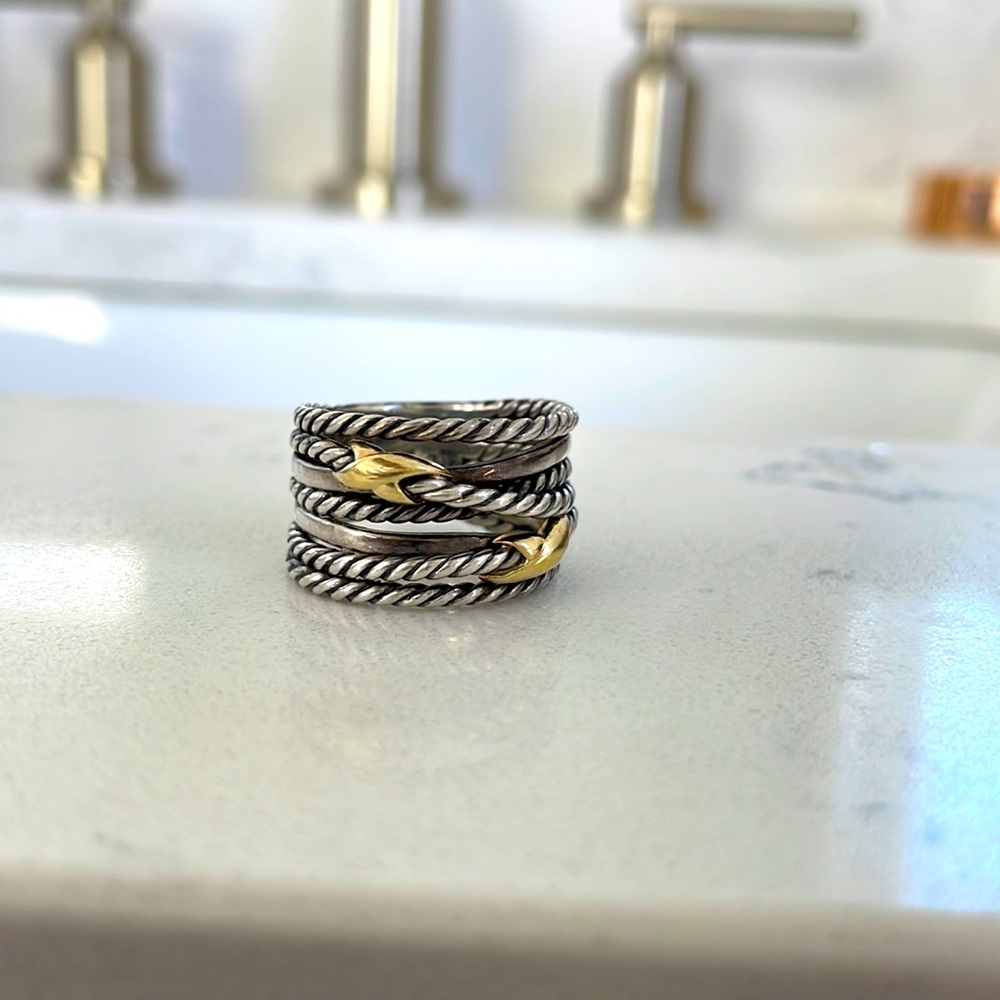 Size 7.5 David yurman crossover ring